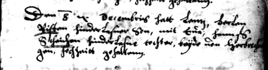 Auszug aus dem Kirchenbuch von 1578